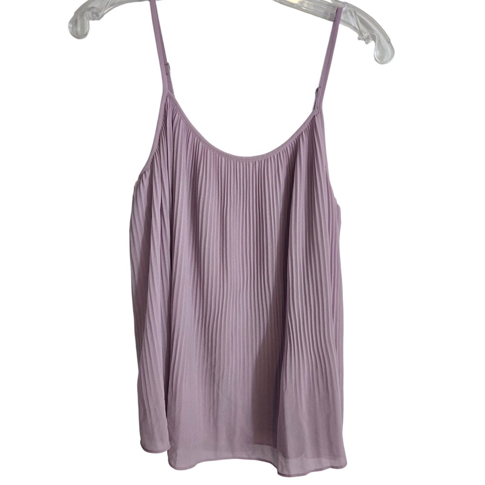 Naked Zebra‎ Pleated Camisole Top Women's Medium Purple Boho Flowy Tank